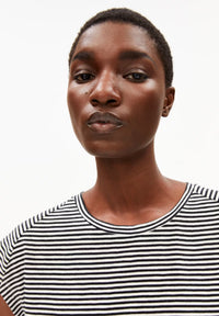 ArmedAngels - Oneliaa Lovely Stripes Tee in Black/Oatmilk
