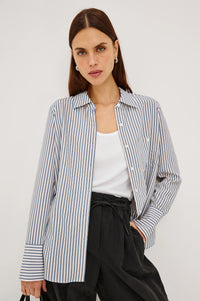 Rails - Beck Shirt - Ivory Steel Blue Stripe