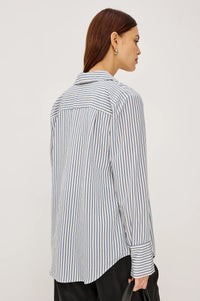 Rails - Beck Shirt - Ivory Steel Blue Stripe