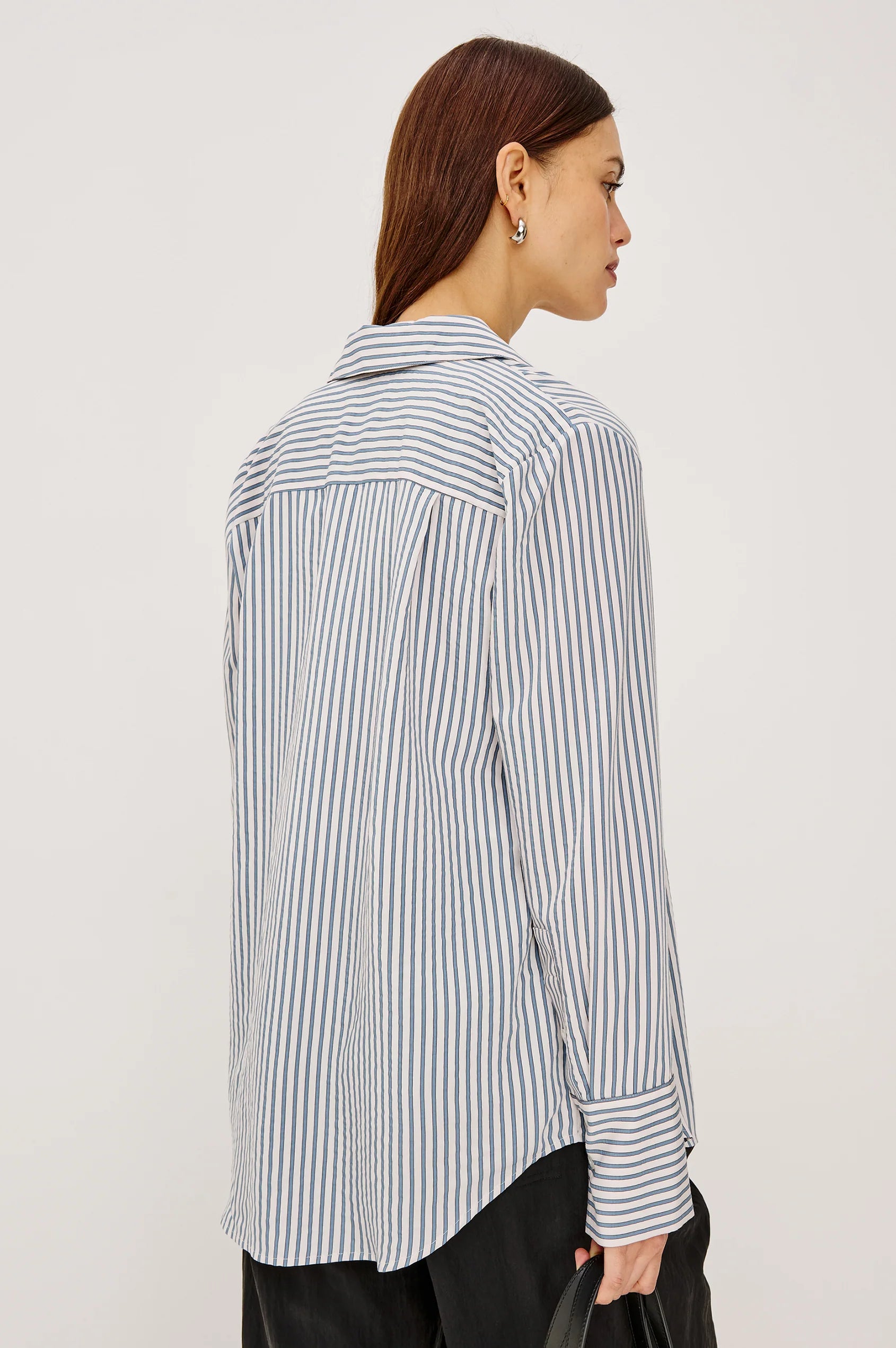 Rails - Beck Shirt - Ivory Steel Blue Stripe