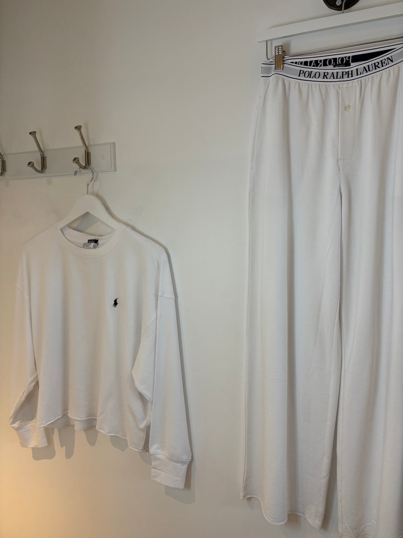 Polo By Ralph Lauren - Club Terry PJ set in White Cloud