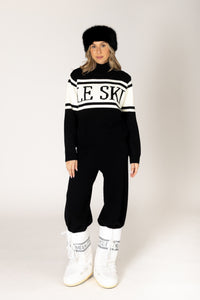 Lyla & Luxe - Blair - Le Ski Sweater in Black/Off White
