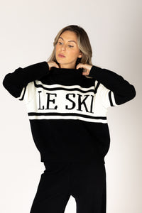 Lyla & Luxe - Blair - Le Ski Sweater in Black/Off White