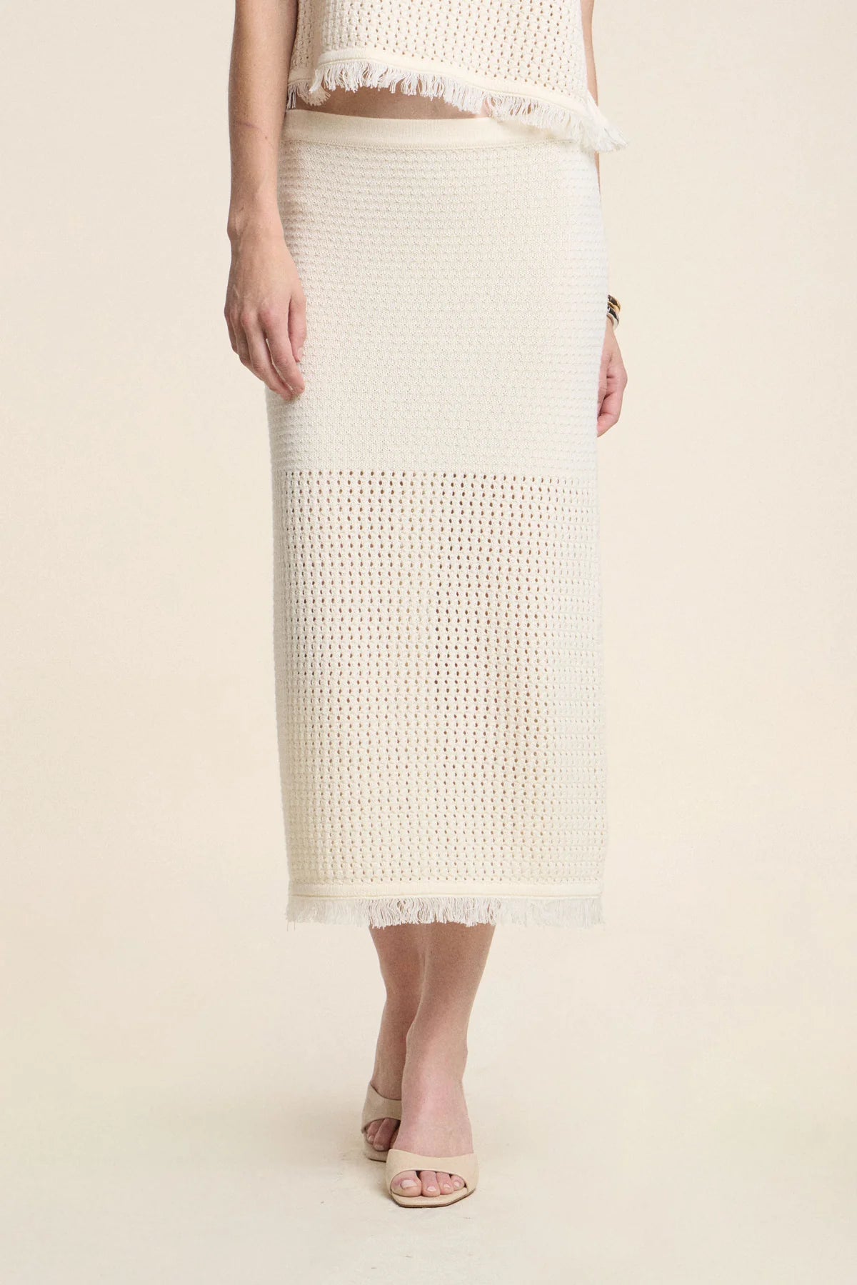 Velvet - Blythe - Mesh Cotton Knit Skirt