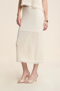 Velvet - Blythe - Mesh Cotton Knit Skirt