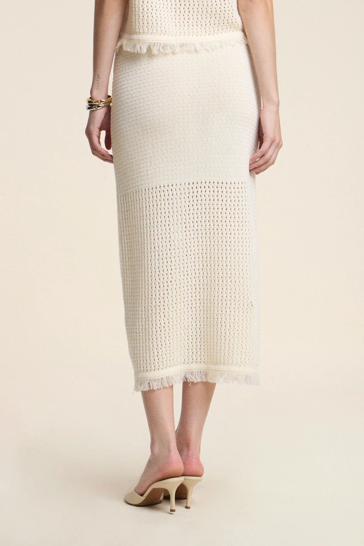 Velvet - Blythe - Mesh Cotton Knit Skirt
