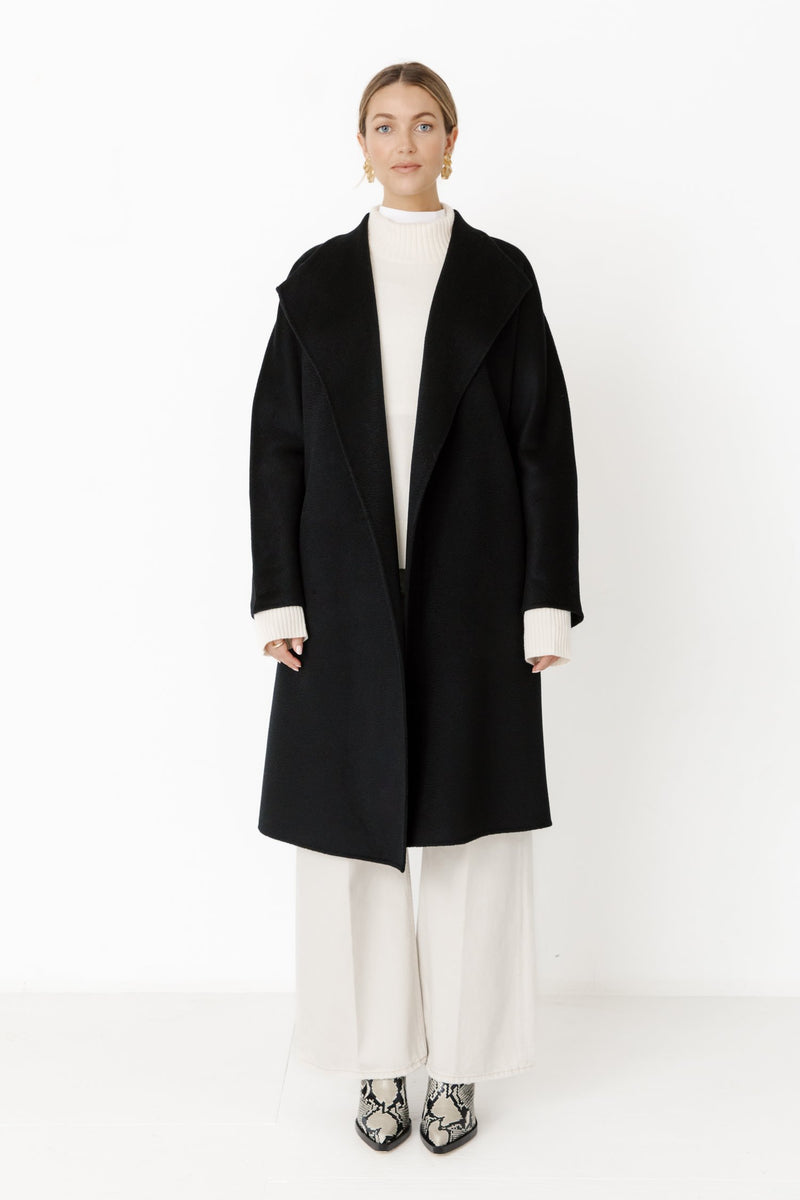 Heather Lynn - Sloan - Pure Cashmere Midi Wrap Coat