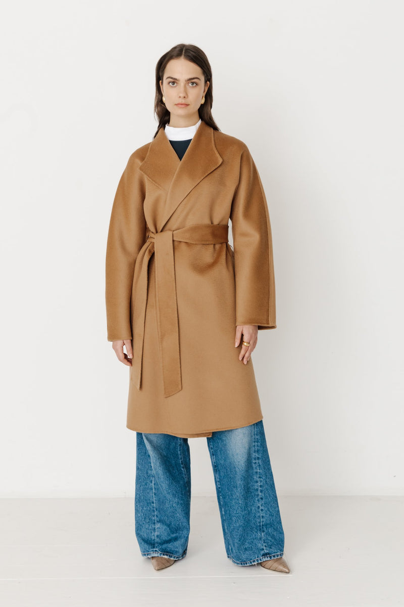 Heather Lynn - Sloan - Pure Cashmere Midi Wrap Coat