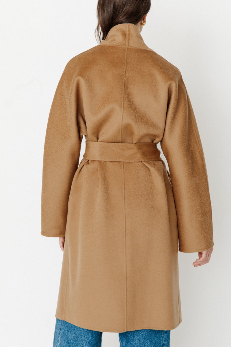 Heather Lynn - Sloan - Pure Cashmere Midi Wrap Coat