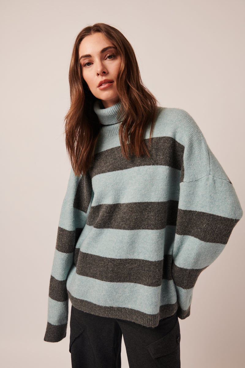 Line - Bronx Turtleneck Striped Sweater