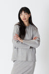 Lyla & Luxe - Brynn - Ribbed Lightweight Pullover in Grey Marl