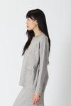 Lyla & Luxe - Brynn - Ribbed Lightweight Pullover in Grey Marl