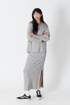 Lyla & Luxe - Brynn - Ribbed Lightweight Pullover in Grey Marl