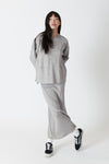 Lyla & Luxe - Brynn - Ribbed Lightweight Pullover in Grey Marl