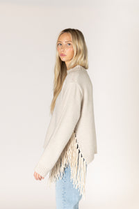 Lyla & Luxe - Buck - Novelty Tassel Sweater in Bone