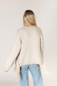 Lyla & Luxe - Buck - Novelty Tassel Sweater in Bone