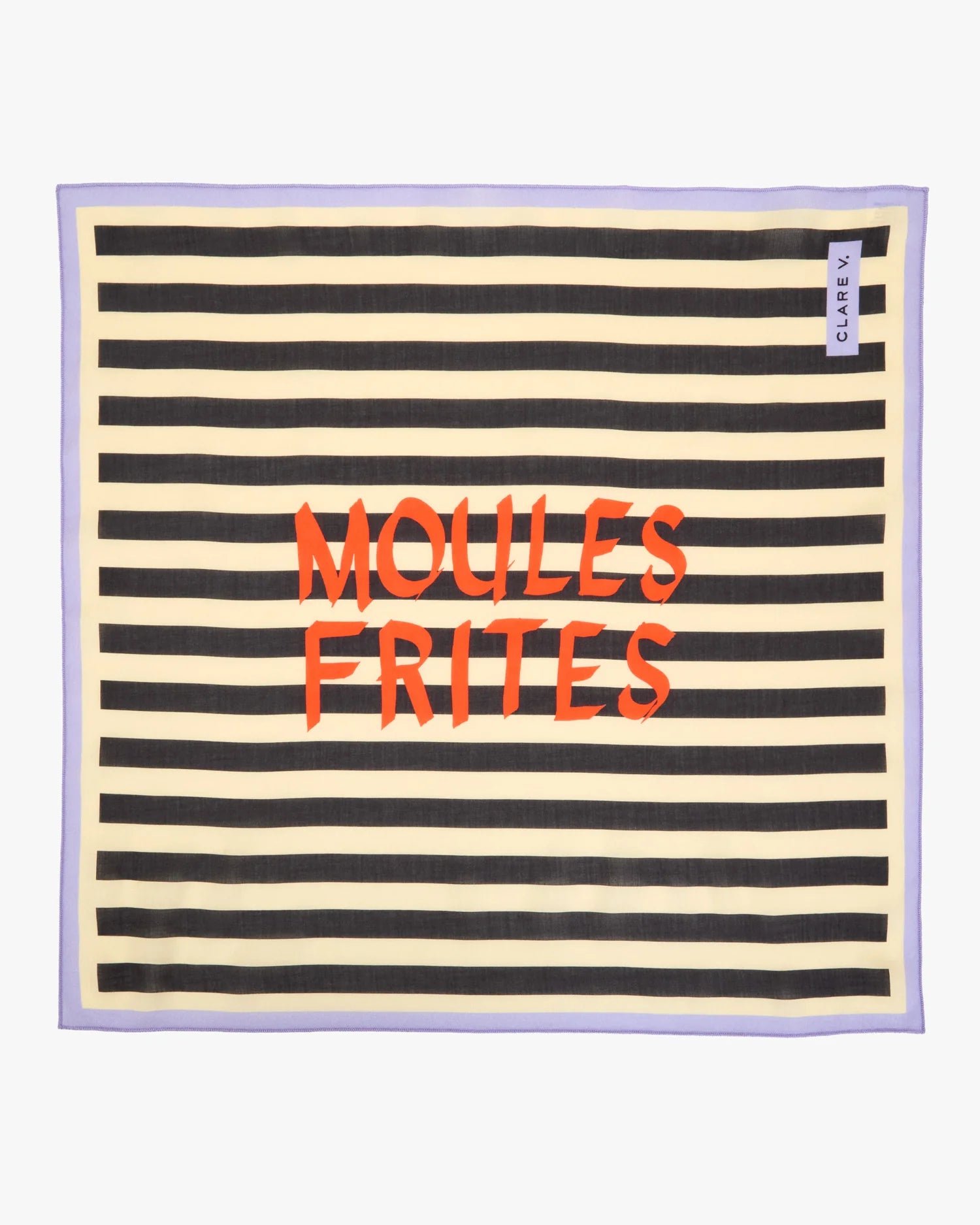 Clare V. - Moules Frites Bandana in Sand/Black