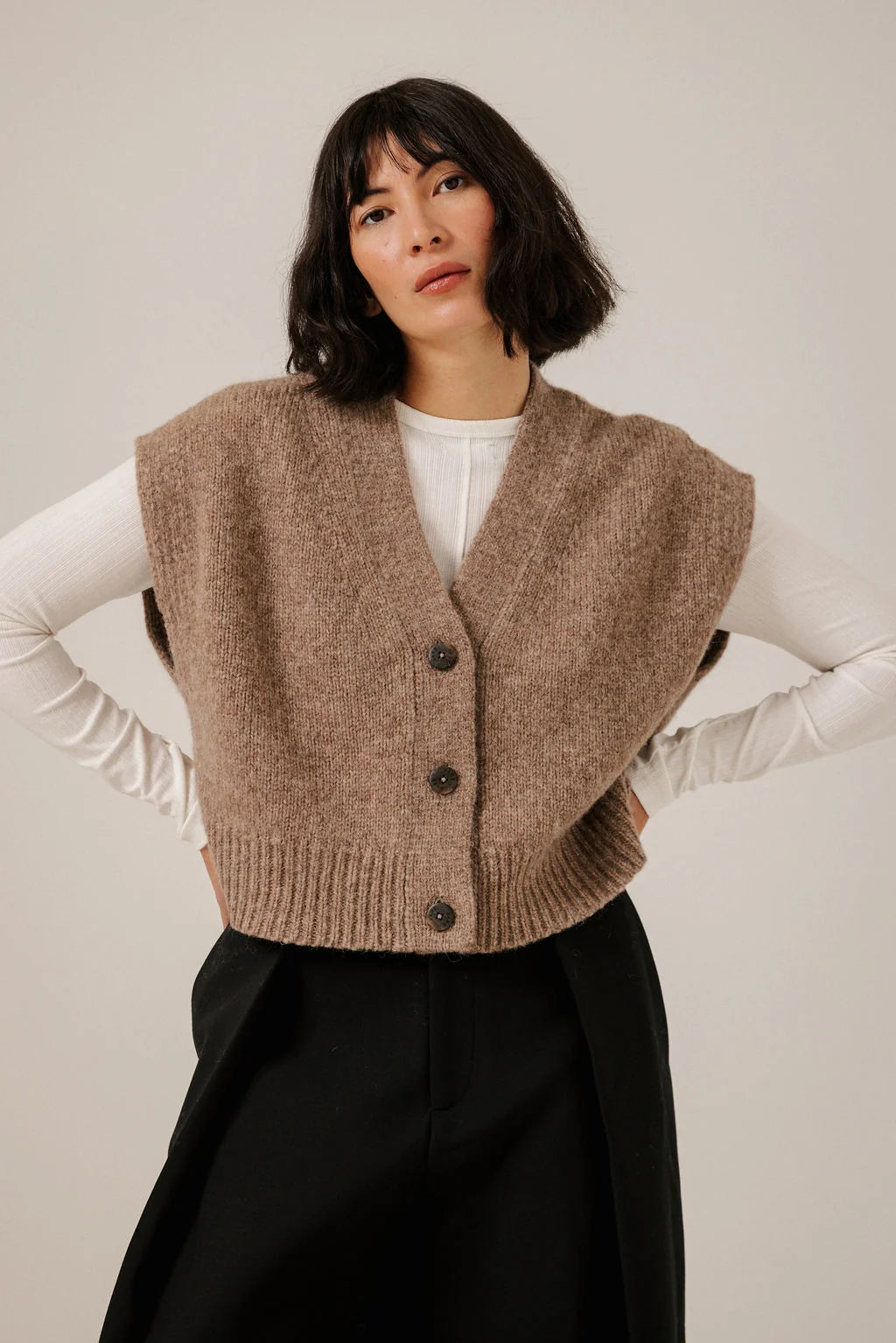BARE Knitwear - Alpaca Button Down Vest