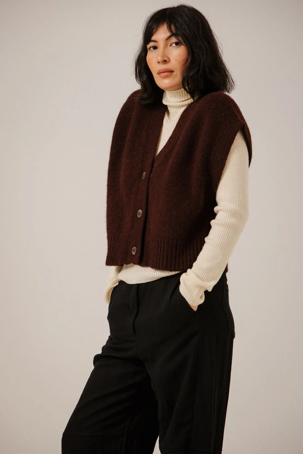 BARE Knitwear - Alpaca Button Down Vest