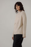 BARE Knitwear - Handloom Rollneck Sweater in Cream
