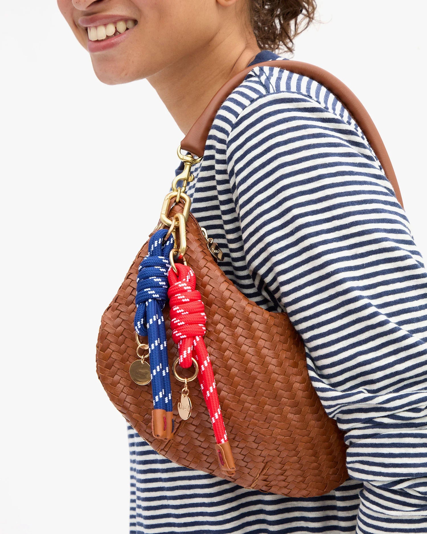 Clare V. - Barrel Knot Fob in Red