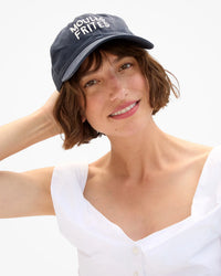 Clare V. - Baseball Hat in Navy Moules Frites