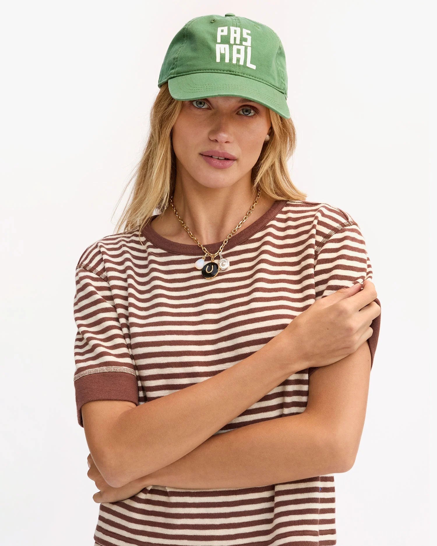 Clare V - Baseball Hat - Pistachio w/ Cream Pas Mal