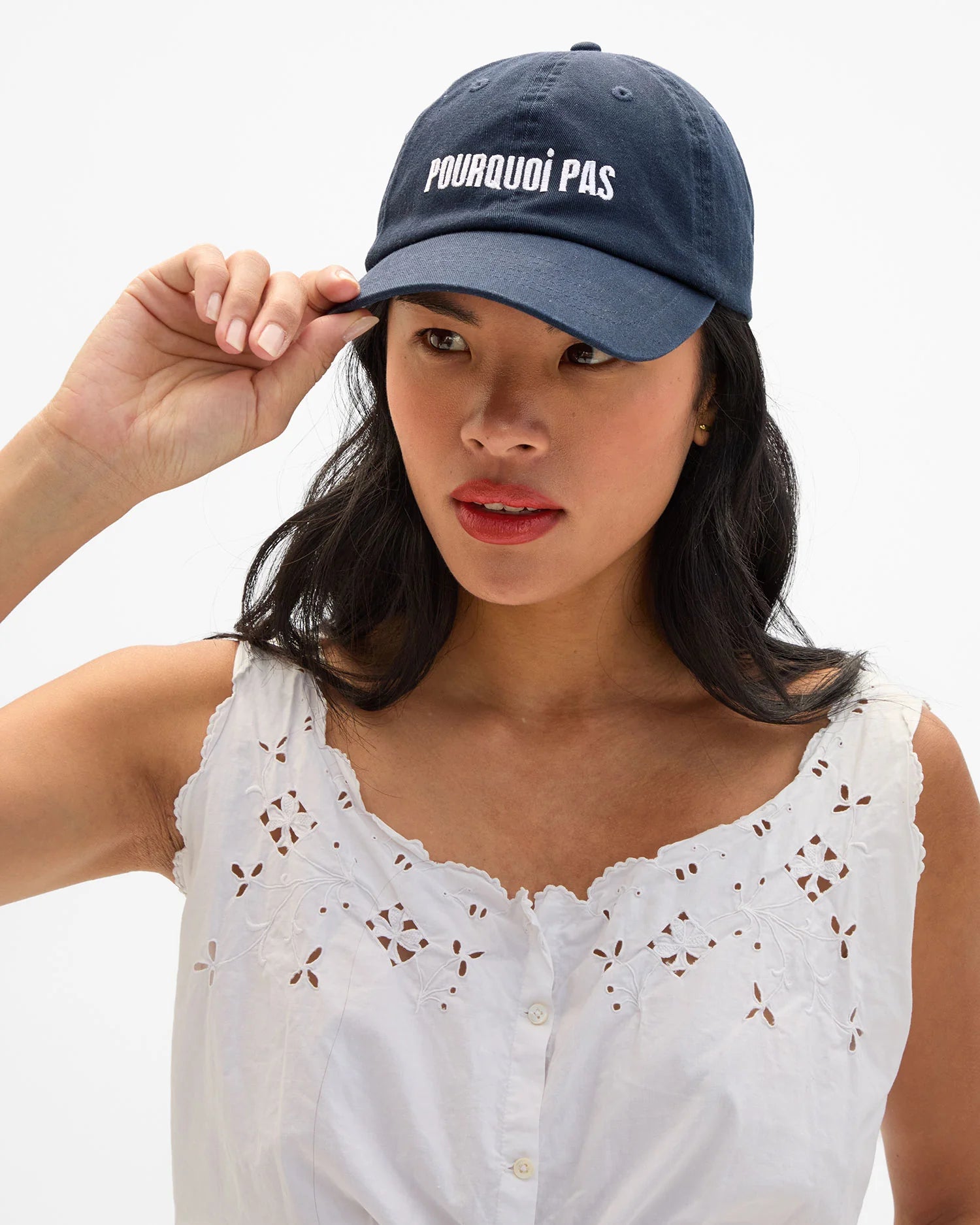 Clare V. - Baseball Cap in Navy Pourquoi Pas