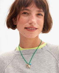 Clare V. - Beaded Charm Necklace in Multi
