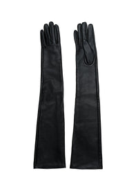 LAMARQUE - Gisele - Leather Evening Gloves in Black
