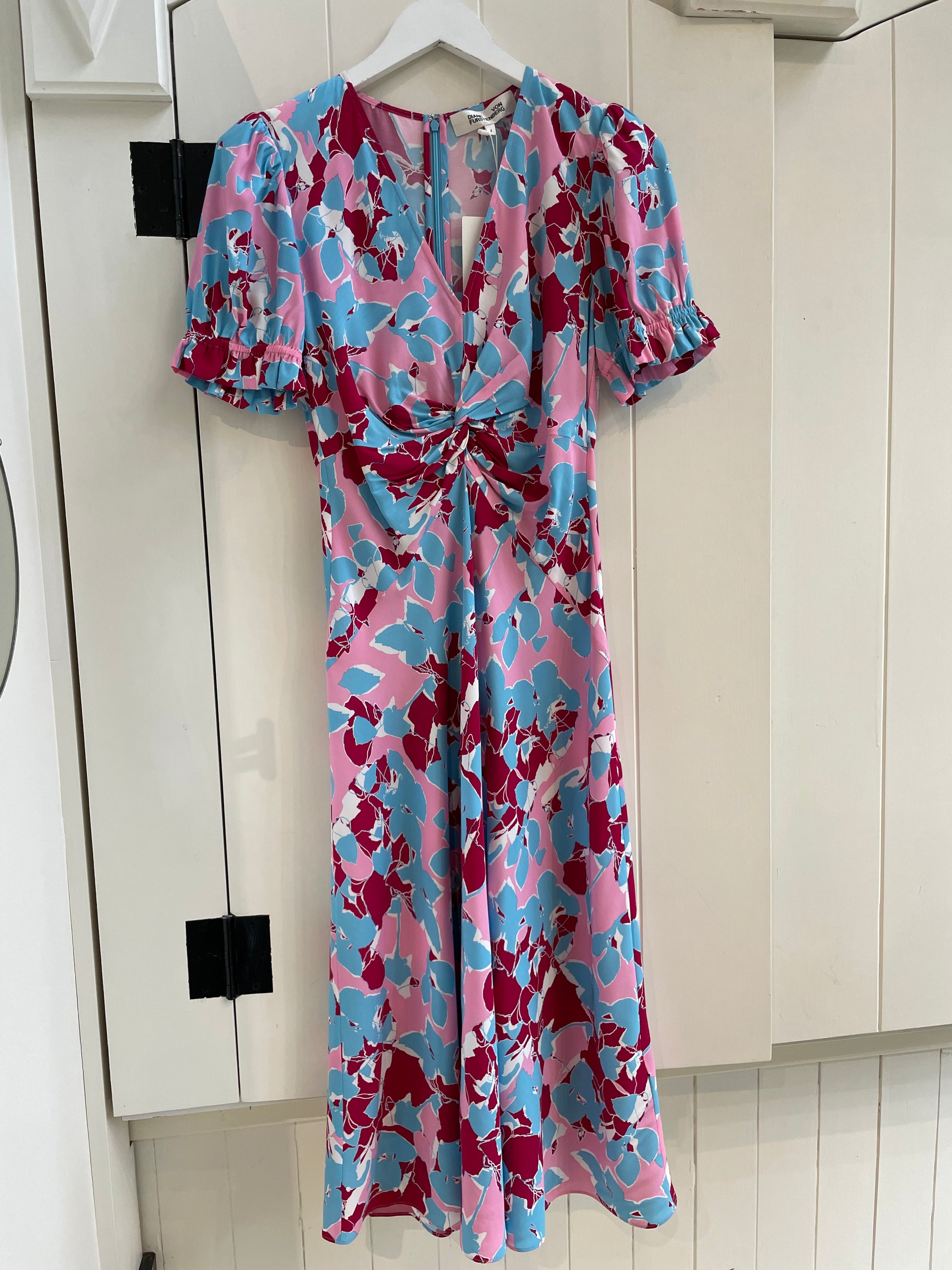Diane Von Furstenberg - Anaba Dress in Earth Floral Multi Med Pink