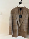 Smythe - Massive One Button Blazer in Sand Glen Check