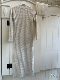 Sanctuary - Cable Crew Neck Maxi Dress in Heather Chalk