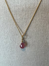 Studio Skanda by Mary Wakefield - Pink Tourmaline Drop Necklace