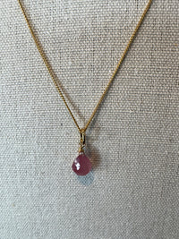 Studio Skanda by Mary Wakefield - Pink Tourmaline Drop Necklace