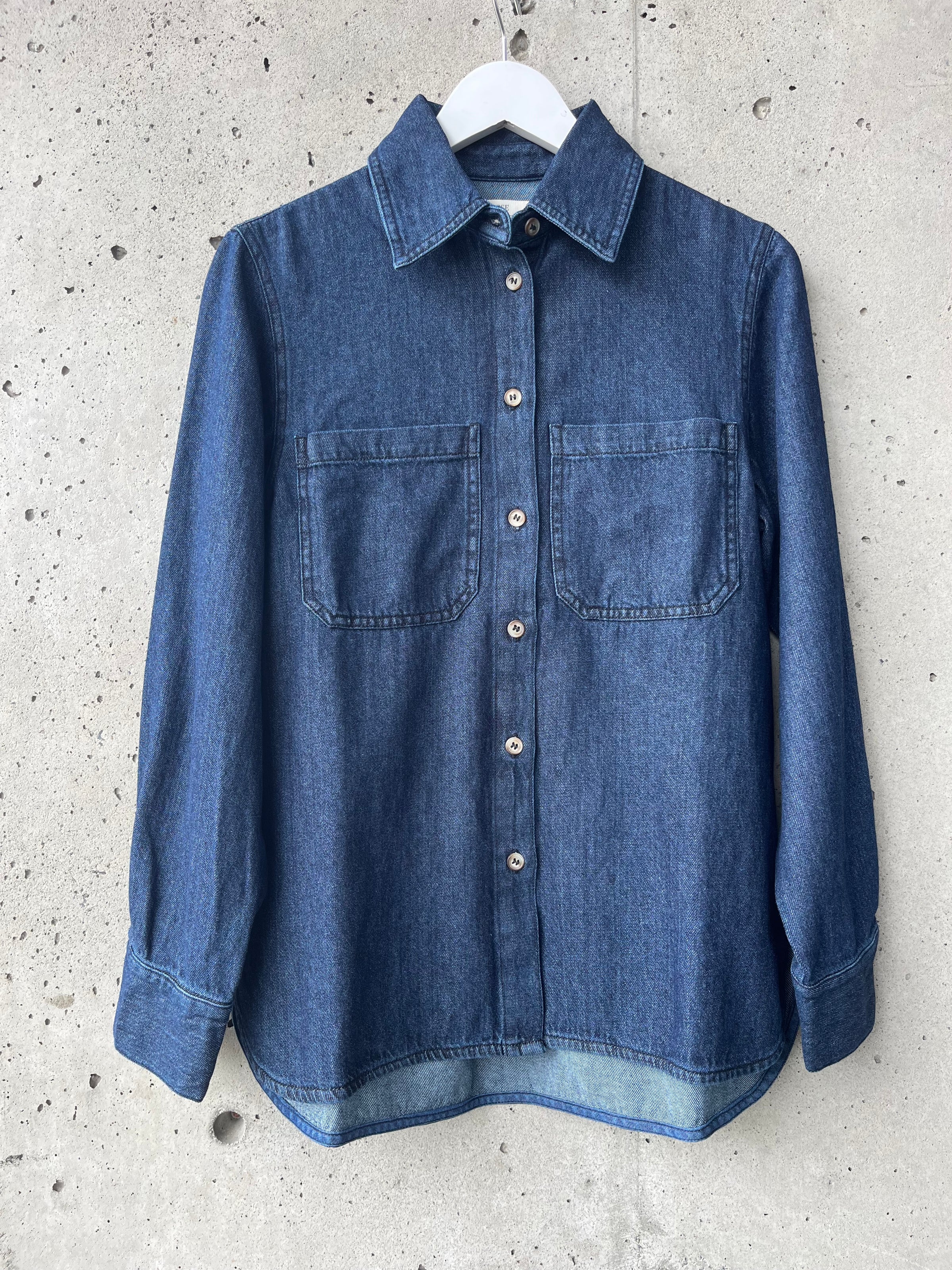 YERSE - Denim Shirt in Indigo Blue
