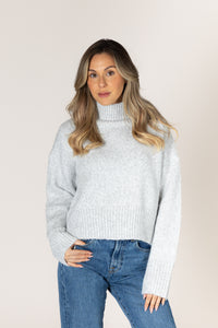 Lyla & Luxe - Calli - Must Have Mock Sweater in Ash