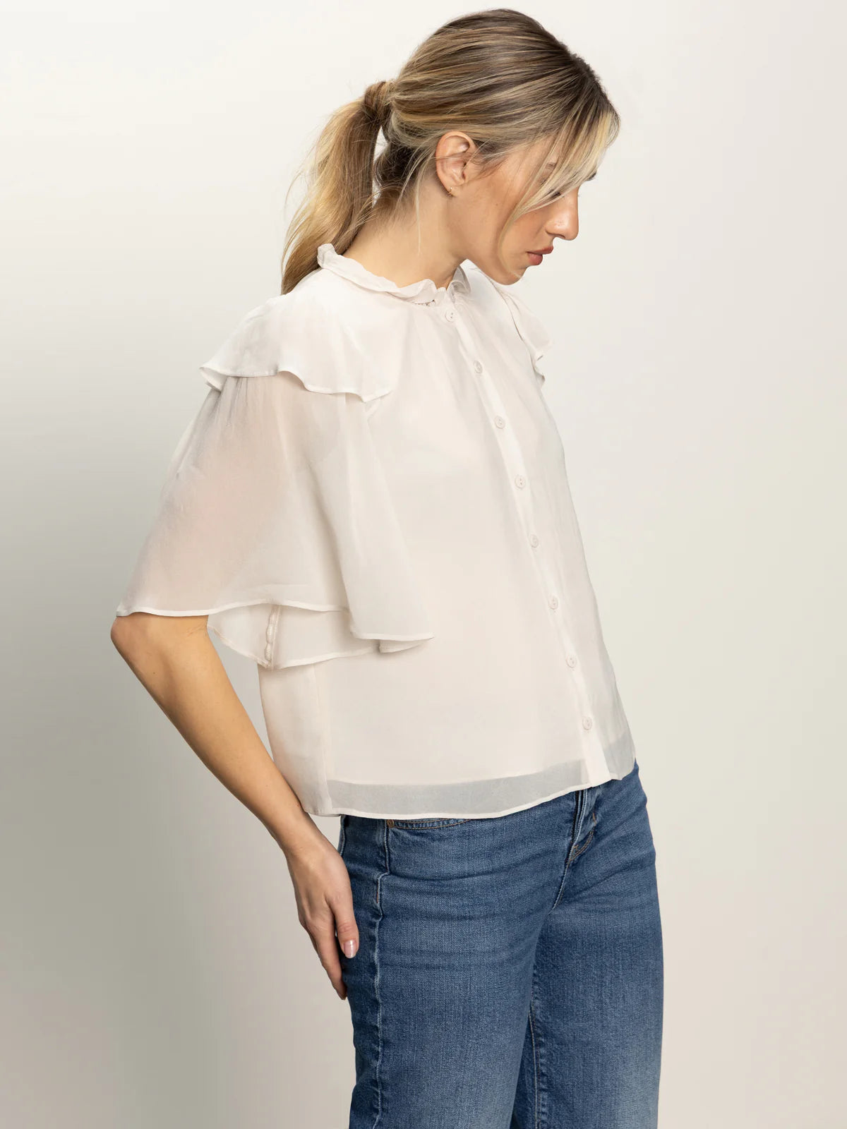 Sanctuary - Deja Vu Blouse in Light Oat