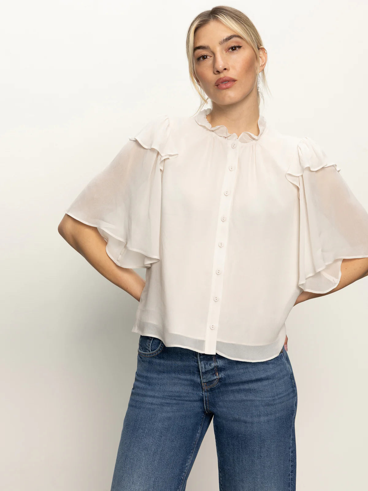Sanctuary - Deja Vu Blouse in Light Oat