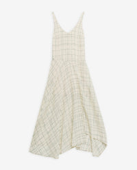YERSE - Sleeveless Dress in Ecru Checks
