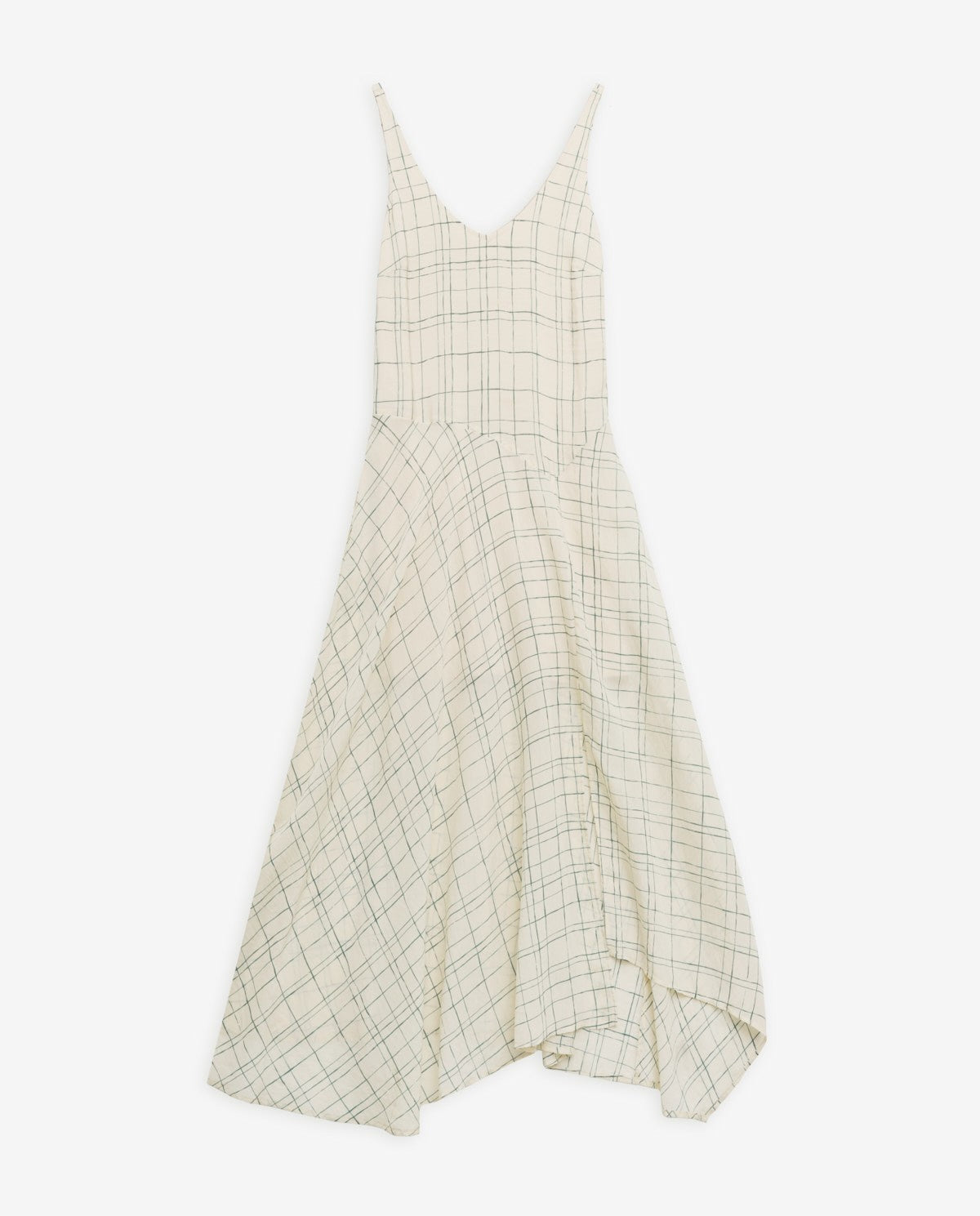 YERSE - Sleeveless Dress in Ecru Checks