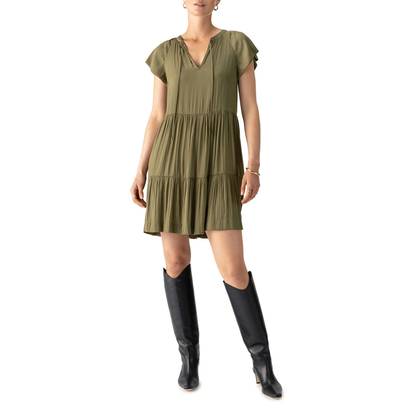 Sanctuary - Modern Babydoll Dress in Burnt Olive