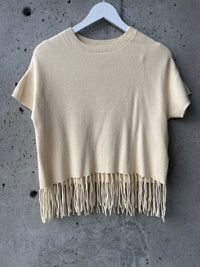 Splendid - Cella Jane Collection - Short Sleeve Fringe Sweater