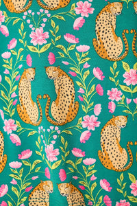 P.J. Salvage - Cheetah Bonita Dreams PJ Set in Teal Blue