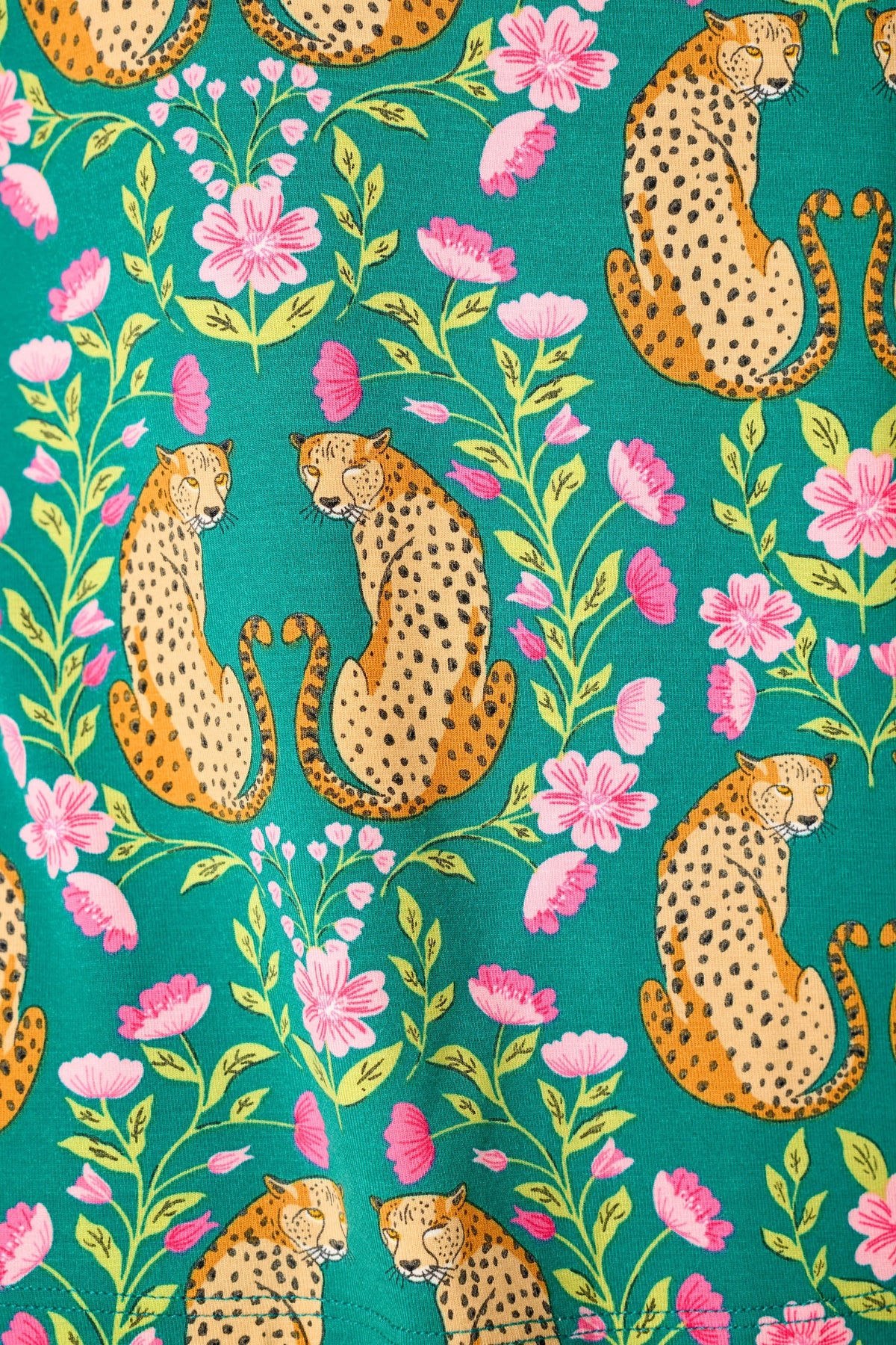 P.J. Salvage - Cheetah Bonita Dreams PJ Set in Teal Blue