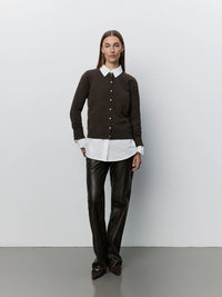 Sofie Schnoor -CISSESW Cardigan in Brown Fudge