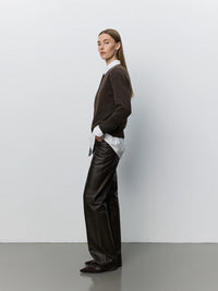 Sofie Schnoor -CISSESW Cardigan in Brown Fudge