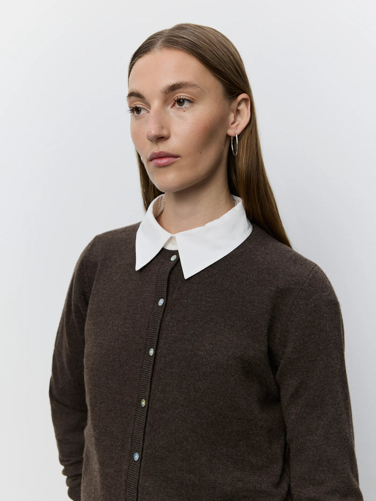Sofie Schnoor -CISSESW Cardigan in Brown Fudge
