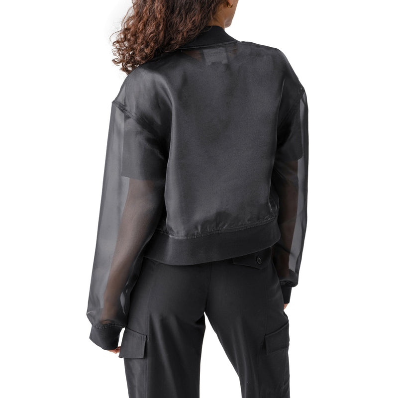 Sanctuary - Skyline Organza Bomber Jacket in Black