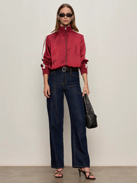 Sanctuary - Satin Track Jacket in Crimson